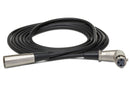 HOSA - Balanced Interconnect, Right-angle XLR3F to XLR3M, 5 ft