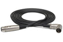 HOSA - Balanced Interconnect, XLR3F to Right-angle XLR3M, 5 ft