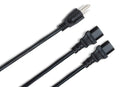 HOSA - Power Y Cable, Dual IEC C13 to NEMA 5-15P, 1.5 ft
