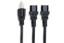 HOSA - Power Y Cable, Dual IEC C13 to NEMA 5-15P, 1.5 ft