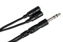 HOSA - Y Cable, 1/4 in TRS to Dual 3.5 mm TRSF