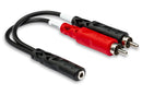 HOSA - Stereo Breakout, 3.5 mm TRSF to Dual RCA