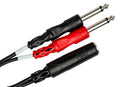 HOSA - Stereo Breakout, 1/4 in TRSF to Dual 1/4 in TS