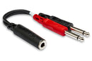 HOSA - Stereo Breakout, 1/4 in TRSF to Dual 1/4 in TS