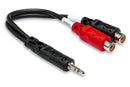 HOSA - Stereo Breakout, 3.5 mm TRS to Dual RCAF