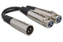 HOSA - Y Cable, Dual XLR3F to XLR3M, 18 in