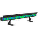 ADJ ElectraPix Bar 16, IP65 1 Meter Bar, Battery Powered, 16 x 20 Watt HEX LED Rgbaluv Individual Pixel Control, Backround RGB LEDs, Aria X2 Wireles, 20 Degree Diffusion Filter, L Track System