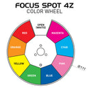 ADJ Focus Spot 4Z, 200 Watt LED Engine, Moving Head. Motorized Focus, Motorized Zoom 11-22 Degrees, 2 x Prism Fx, 5 Facet Linear, 6 Facet Circular, Gobo Wheel, Color Wheel, DMX Power in and Out