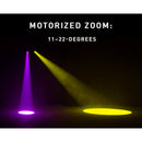 ADJ Focus Spot 4Z, 200 Watt LED Engine, Moving Head. Motorized Focus, Motorized Zoom 11-22 Degrees, 2 x Prism Fx, 5 Facet Linear, 6 Facet Circular, Gobo Wheel, Color Wheel, DMX Power in and Out