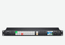 Blackmagic ATEM 2 M/E Constellation HD, Advanced 2 M/E live production switcher includes 20 standards converted 3G-SDI inputs, 12 x 3G-SDI aux outputs, 2 DVEs, 8 ATEM Advanced Keyers, 2 multiviews and a SuperSource for a total of 6 DVEs
