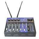 VocoPro BAND-GO - 2000W PA system with two digital wireless vocal microphones, eight channel mixer with DSP vocal effect and two 15-inch powered speakers with build-in derby light. - View 1