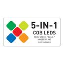 ADJ COB Cannon LP200STX, Short Housing Version High Powered COB Wash Effect Now with Aria X2, 80 Degree Beam Angle, 200 Watt LED RGBAL Lime LED Source, Includes Two Optional Lens, 40 and 50 Degree, Omega Bracket Included for Pendant Mounting Purpose