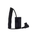Blackhawk D-TAP to Sony L-Series NP-F Dummy Battery Cable, Coiled 16 inch to 36 inch, Voltage-Regulated 8V Output with DC Out Port, Black