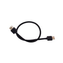Blackhawk HDMI to HDMI Thin Braided Cable, 16 inch, High-Speed HDMI Type-A Male to Male, 4K 60hz and 3D, Nylon Braided, Black