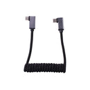 Blackhawk USB-C to USB-C High Speed Cable, Right Angle, USB 3.1 Gen 2, 10gb/s, 100W PD Charging, 8K Video, Thunderbolt 3 Compatible, Nylon Braided, Black
