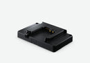 Blackmagic URSA Cine Battery Plate B Mount, B Mount plate for attaching 24V batteries from manufacturers such as Bebob, IDX, Core, Blueshape and more to URSA Cine with additional 2 pin Lemo power ouput