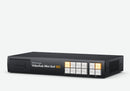 Blackmagic Videohub Mini 8x4 12G, The largest model is ⅔ rack width and features 8 x 12G-SDI inputs with loop outputs, 4 x 12G-SDI outputs and reference input for the clean switch