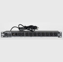 ADJ D4 Branch RM, Single Rack Space, 4 Way DMX Distributor/booster, 3pin & 5 Pin Input and Output Jacks