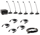 Anchor Audio Councilman 6 User Wireless Package, Councilman AC powered PA speaker monitor for 5 user wired & 1 wireless mic conference system, AN-100CMU2+, 1 CHM-100, 5 DEL-100, 5 EX-4M, 1 EX-25M, WH-Link handheld wireless mic / carry case