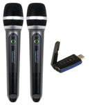 VocoPro COMMANDER-USB-HANDHELD-1 - Two-Channel Digital UHF Wireless System with Handheld Microphones and USB Receiver for PC or Mac