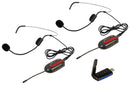 VocoPro COMMANDER-USB-HEADSET-1 - Two-Channel Digital UHF Wireless System with Headset Microphones and USB Receiver for PC or Mac