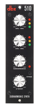 dbx 510, 500 Series Subharmonic Synthesizer Module with Dual-Range Bass Synthesis and Synthesized Frequency Level Metering