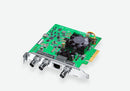 Blackmagic DeckLink IP/SDI HD, For connection to both 3G-SDI and 2110 IP systems, this model has 2 capture and playback channels to 2110 IP via RJ45 Ethernet, 3G-SDI and ref out