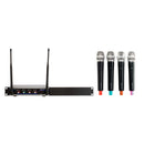 VocoPro DIGITAL-QUAD-H-500 - Four Channel UHF Wireless Mic System with Handheld Mics