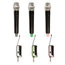 VocoPro DPR-TRIO, Three-Person Rechargeable Plug-In Wireless Microphone System with Mic-On-Chip (tm) Technology.