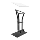 Global Truss DT-Ergo-Lectern-BLK, Ergonomic Aluminum Lectern with Acrylic Top, Black