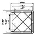 Global Truss DT-GP20-6FT, 6 ft DT-GP 20.5 in End Plate Bolt Together Truss