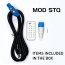 ADJ MOD STQ, Par, 7 x 8 Watt RGBW LEDs, 17 Degrees, Includes Three Frost Filters, 20,40, & 60 Degrees, 3&5 Pin, Powercon in and Out