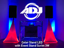 Accu-Stand Color Stand LED, Color Strand LED Speaker Stand with Remote, 60 lb Limit