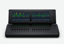 Blackmagic Fairlight Live Audio Panel 20, Desktop panel with 20 motorized faders, two large touchscreen displays, controls for layers, bus, matrix, aux, VCA, sub-masters, talkback and more