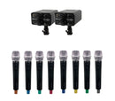 VocoPro FIELD-QUAD-FILM-8H - Portable Eight Handheld Field/Camera-Mountable Wireless Microphone System.