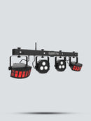 Chauvet DJ GigBAR Flex, 3-in-1 Pack-n-Go Lighting System with LED Derbys, Quad-Color Pars and Strobe Effects