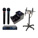 VocoPro K-BAR-FLEX - Professional Dual Infrared Wireless Microphone, Microphone Sanitizer, and Monitor Stand Package