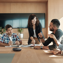 EMEET OfficeCore M2 Max, Conference Speakerphone with 4 Directional Mics, 360 Degree by 5m Voice Pickup, VoiceIA Noise Reduction and Echo Cancellation, 5W 89dB Speaker, USB, AUX, Bluetooth and Daisy Chain for 15 People