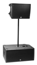 Paraline 2x 12” Powered Subwoofer 2800 watts peak – powered – compact stackable active subwoofer -- 2 x 12” front loaded woofers, with casters.