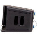 Paraline Compact Line Array Powered top box, with 2 x 8” neodymium LF Drivers, 2x1" Exit Neodymium HF Driver, with Tom Danley's patented Paraline lens and Synergy Horn Technologies. 1400 W Peak (1200 W Program) with DSP, Array Hardware, XLR in and out, Locking powerCON® connectors, IP54 Rated for outdoor use. Max SPL 140 dB, Polypropylene enclosure.
