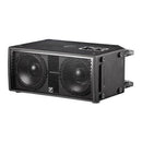 YORKVILLE - Paraline 2x 12” Powered Subwoofer 2800 watts peak – powered – compact stackable active subwoofer -- 2 x 12” front loaded woofers, with casters w/8 fly points