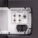 Paraline Compact Line Array Powered top box, with 2 x 8” neodymium LF Drivers, 2x1" Exit Neodymium HF Driver, with Tom Danley's patented Paraline lens and Synergy Horn Technologies. 1400 W Peak (1200 W Program) with DSP, Array Hardware, XLR in and out, Locking powerCON® connectors, IP54 Rated for outdoor use. Max SPL 140 dB, Polypropylene enclosure.