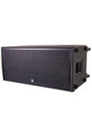 Paraline 2x 15” Powered Subwoofer 2800 watts peak – powered – compact stackable active subwoofer -- 2 x 12” front loaded woofers, with casters. In white.
