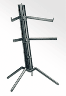 K&M 18860 Keyboard Stand Spider Pro, Anodized Aluminum, Column Stand, Height 1,310 mm, Max Load 105 kg, With a 3/8" or 5/8" Threaded Connector for Microphone Boom, Cable Management