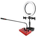 VocoPro STREAMER-DESKTOP VLOG - USB audio interface, gooseneck microphone, and LED Ring Lightpackage for content creators