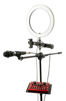VocoPro STREAMER-LIVE - USB audio interface, condenser microphone, boom stand, and LED light package for content creators