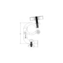 Global Truss TRIGGER CLAMP BLK, Narrow Hook Trigger Clamp with T-Handle for 2 in Tube, Black