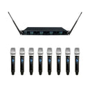 VocoPro UDX-ACAPELLA-8, Professional Digital UHF PLL Wireless Mic System with Eight Handheld Vocal Microphones