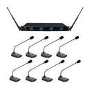VocoPro UDX-CONFERENCE-8, Professional Digital UHF PLL Wireless Mic System with Eight Conference Podium Microphones