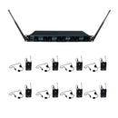 VocoPro UDX-PLAY-8, Professional Digital UHF PLL Wireless Mic System with Eight Headset Vocal Microphones